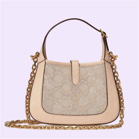 gucci jackie 1961 mini crystal|Gucci Jackie 1961 crystal GG mini shoulder bag.